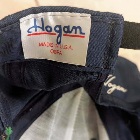 VTG Ben Hogan Blue Plaid Golf Hat Cap Adjustable Leather Strap USA Retro - Picture 6 of 7